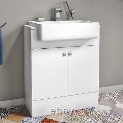 670mm White Freestanding Vanity Unit with Basin Harper BUN/BeBa 25981/84210