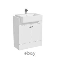 670mm White Freestanding Vanity Unit with Basin Harper BUN/BeBa 25981/84210