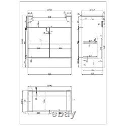 670mm White Freestanding Vanity Unit with Basin Harper BUN/BeBa 25981/84210