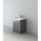 700mm Bathroom Cabinet Vanity Unit Apollo Floor Ceramic Basin Sink Gloss Grey