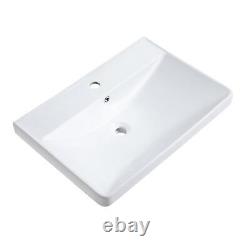 700mm Bathroom Cabinet Vanity Unit Apollo Floor Ceramic Basin Sink Gloss Grey