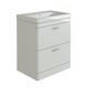 700mm Bathroom Furniture Vanity Unit Deep Basin Ample Wash Area White Gloss New