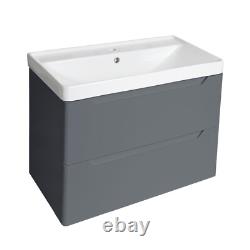 700mm PVC Waterproof Wall Hung Bathroom Unit and Basin With Soft Close Drawers