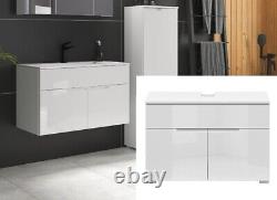 800 Vanity Sink Unit Countertop Wall Floor Bathroom Cabinet White Gloss Spice