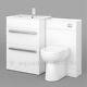800mm 2 Drawer Vanity Unit Basin Sink And Toilet Bathroom Furniture Suite Turin