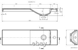 800mm Bathroom Cloakroom Vanity Unit Basin Sink Wall Hung Storage Fluted Black
