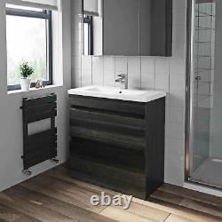 800mm Bathroom Vanity Unit Basin Storage Drawer Cabinet Furniture Charcoal Grey