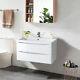 800mm Bathroom Vanity Unit Basin Storage Wall Hung Cabinet Furniture Gloss White