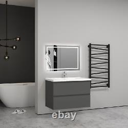 800mm Bathroom Vanity Unit Basin Storage Wall Hung Cabinet Furniture Matt Grey