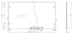 800mm Bathroom Vanity Unit White Marble Countertop Wall Hung Fluted Oak Unit