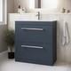 800mm Blue Freestanding Vanity Unit With Basin And Chrome H Bun/beba 27095/77685