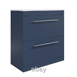 800mm Blue Freestanding Vanity Unit with Basin and Chrome H BUN/BeBa 27095/77685