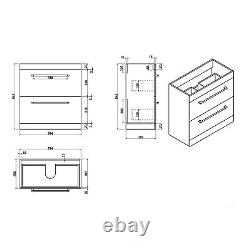 800mm Blue Freestanding Vanity Unit with Basin and Chrome H BUN/BeBa 27095/77685