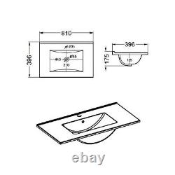 800mm Blue Freestanding Vanity Unit with Basin and Chrome H BUN/BeBa 27095/77685