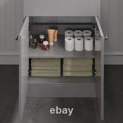 800mm Grey Traditional Vanity Unit Countertop Bathroom Furniture Oval Basin Sink