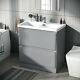800mm Light Grey Flat Pack Vanity Cabinet Basin Sink Bathroom Unit Chavis