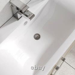 800mm Light Wood Newton Vanity Unit Ceramic Sink Bathroom Wall Hung Furniture