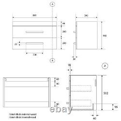 800mm Light Wood Newton Vanity Unit Ceramic Sink Bathroom Wall Hung Furniture