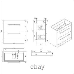 800mm White Freestanding Vanity Unit with Basin and Chrome BUN/BeBa 25772/77386