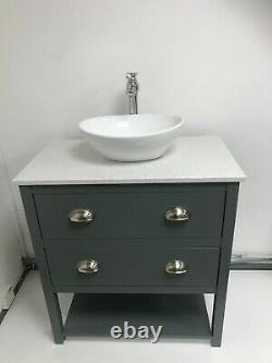 80cm Bathroom Vanity Washstand. Marble countertop & Basin icluded