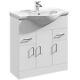 850mm Basin Vanity Unit Bathroom Cabinet White Gloss Soft-close Modern Storage