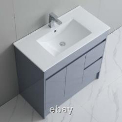 900mm Bathroom Vanity Unit & Basin Freestanding Cabinet Bathroom Sink Waterproof
