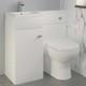 900mm Bathroom Vanity Unit Basin & Toilet Combined Furniture Left Hand White
