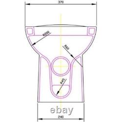 900mm Bathroom Vanity Unit Basin & Toilet Combined Furniture Left Hand White