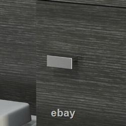 900mm Bathroom Vanity Unit Basin & Toilet Combined Furniture Right Hand Grey