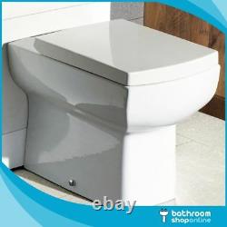 900mm L Shape Bathroom Furniture Suite BTW Toilet Vanity WC Unit Resin Basin