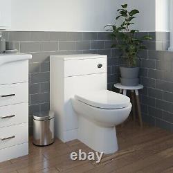 950mm Toilet and Bathroom Vanity Unit Combined Basin Sink Furniture Gloss White