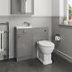 950mm Traditional Toilet Bathroom Vanity Unit Combined Basin Sink Furniture Grey