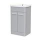 Afern 500mm Freestanding Basin Vanity Unit Matte Grey Flat Pack