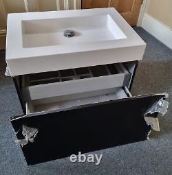 Ambiance Bain Quadra Vanity Unit Gloss Black