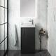 Anthracite Floor Standing Cloakroom Vanity Unit & Wash Basin