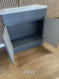 Anthracite Vanity Unit Inc Ceramic Sink Basin