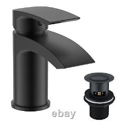 Anthracite Vanity Unit Including Ceramic Basin/Sink & Black Mixer Tap inc Waste