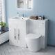 Aric 1100mm Lh Freestanding White Vanity With Btw Rimless Toilet, Wc & Basin
