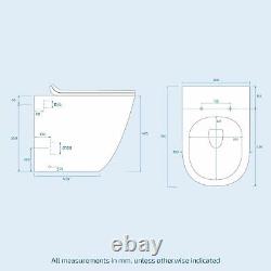Aric 1100mm LH White Gloss Bathroom Basin Vanity with WC & Rimless BTW Toilet