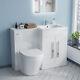 Aric 1100mm Rh Freestanding White Vanity With Btw Rimless Toilet, Wc & Basin