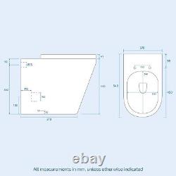 Aric 1100mm RH Freestanding White Vanity with BTW Rimless Toilet, WC & Basin