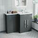 Aric Bathroom Basin Sink Vanity Grey Unit Cabinet Furniture Rh 1100mm