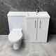 Arno 1100mm Vanity Bathroom Suite Sink + Toilet Unit L Shape Right Hand