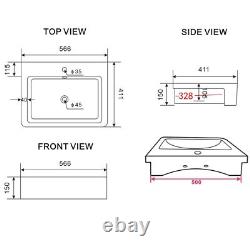 Aurora Bathroom Toilet WC Basin Sink Vanity Unit Combination Grey Gloss 600mm