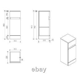 Aurora Bathroom Toilet WC Vanity Unit Basin Sink Combination Grey Gloss 1720mm