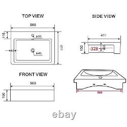 Aurora Grey Gloss Freestanding Vanity Unit with Semi Recessed Basin 600mm