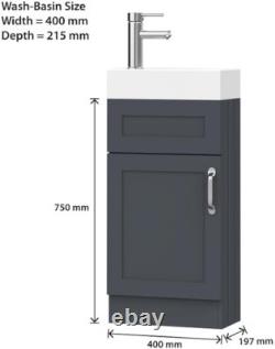 BELOFAY 400mm Under Sink Bathroom Cabinet Floor Standing Storage Vanity Unit