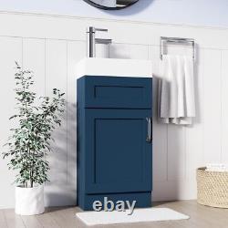 BELOFAY Crawley Blue 400mm Floor Standing Bathroom Vanity Unit With Basin