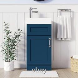 BELOFAY Crawley Blue 400mm Floor Standing Bathroom Vanity Unit With Basin