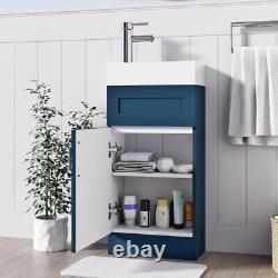 BELOFAY Crawley Blue 400mm Floor Standing Bathroom Vanity Unit With Basin